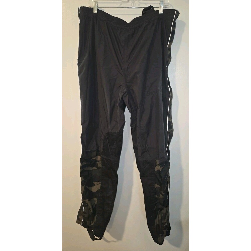 Harley-Davidson Mens Sz XL All Weather Motorcycle Rain Gear Bib Pants Black Camo